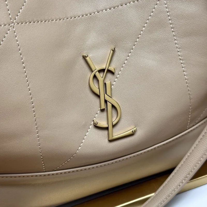 YSL Beige Tote Bag with Pouch - Image 5