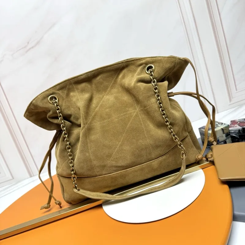 YSL Tan Suede Tote Bag 93 - Image 3