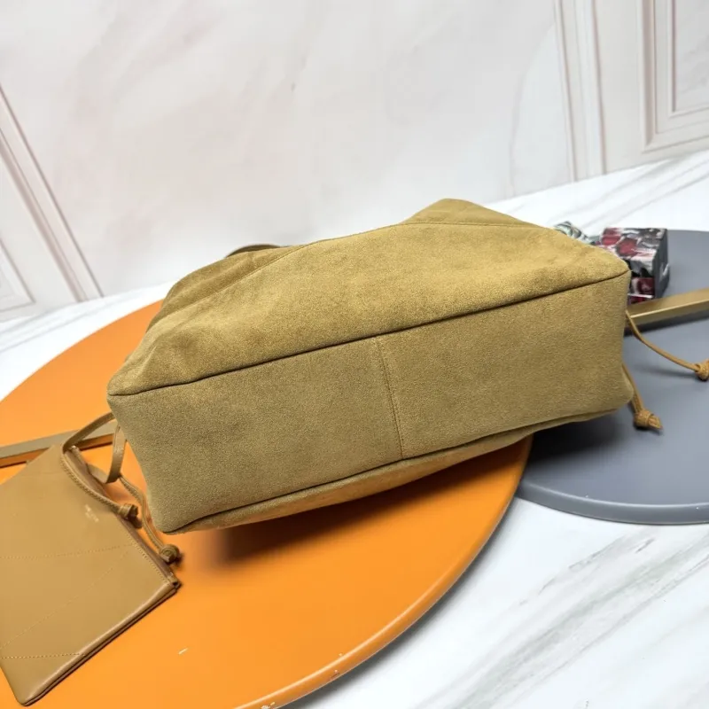 YSL Tan Suede Tote Bag 93 - Image 4