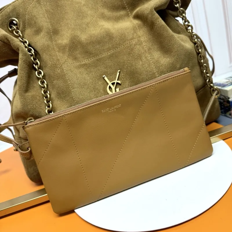 YSL Tan Suede Tote Bag 93 - Image 5
