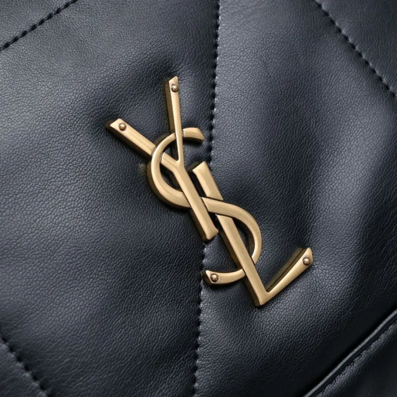 YSL Black Leather Chain Tote Bag 110 - Image 5