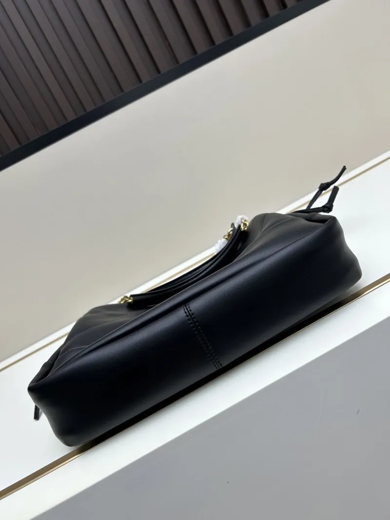 YSL Black Leather Tote Bag with Pouch 113 - Image 6