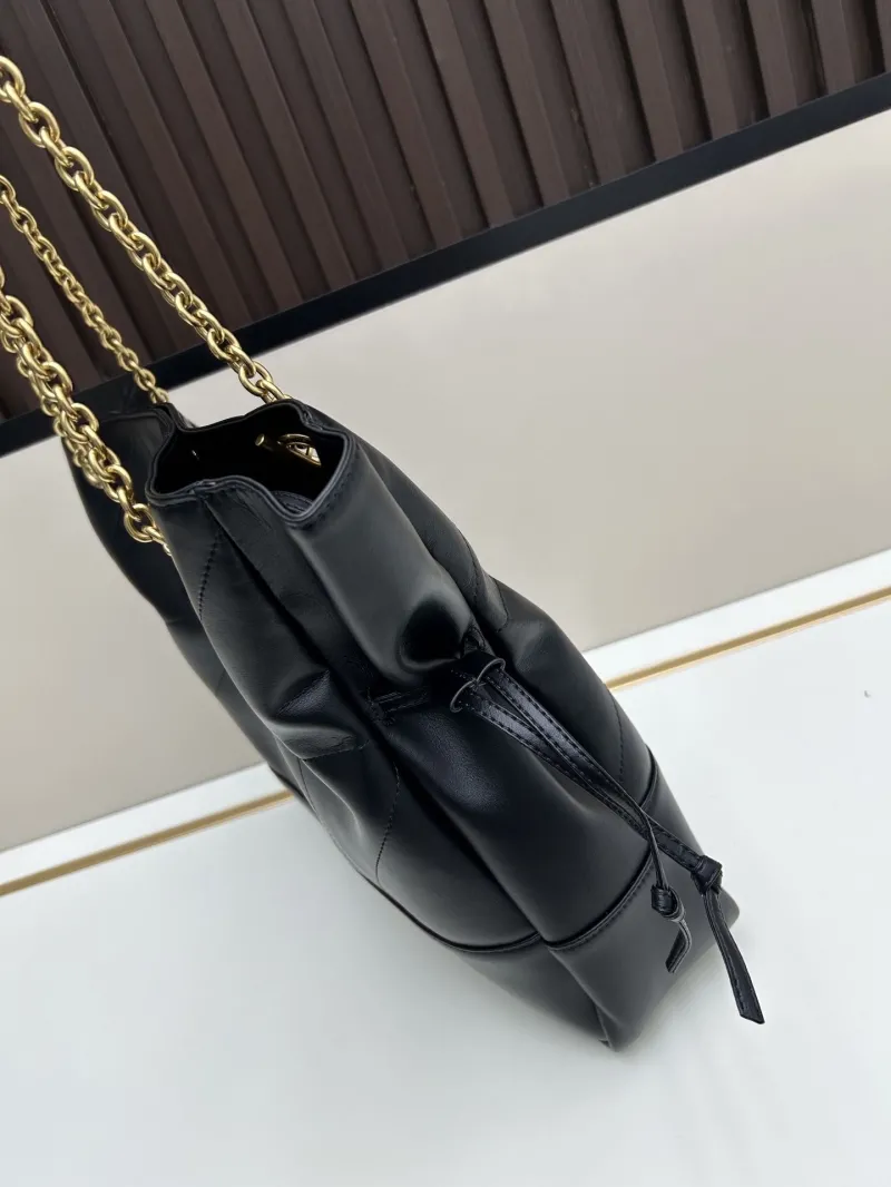 YSL Black Leather Tote Bag with Pouch Model 115 - Image 3