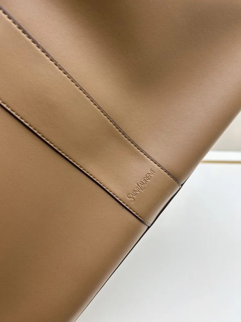 YSL Tan Leather Tote Bag 118 - Image 4