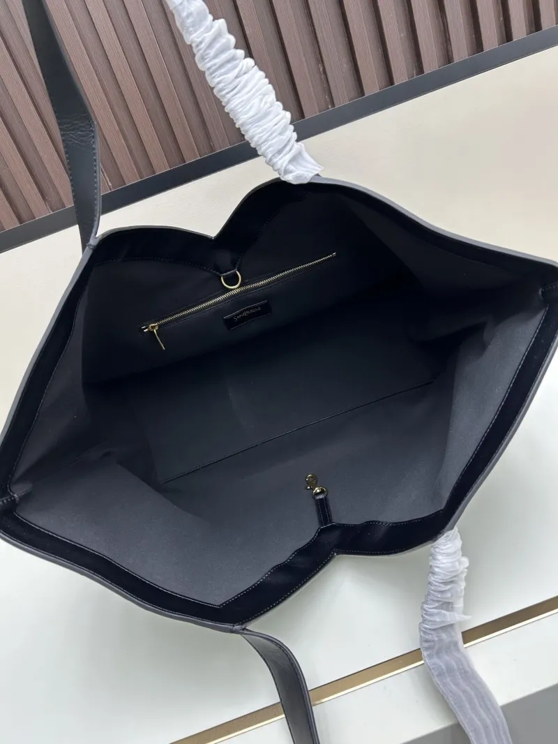 Saint Laurent Black Leather Tote Bag 120 - Image 6