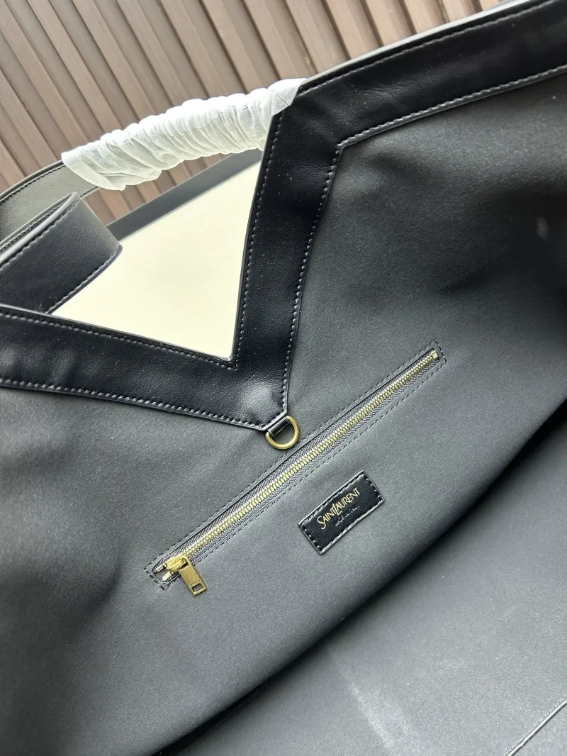 Saint Laurent Black Leather Tote Bag 120 - Image 7