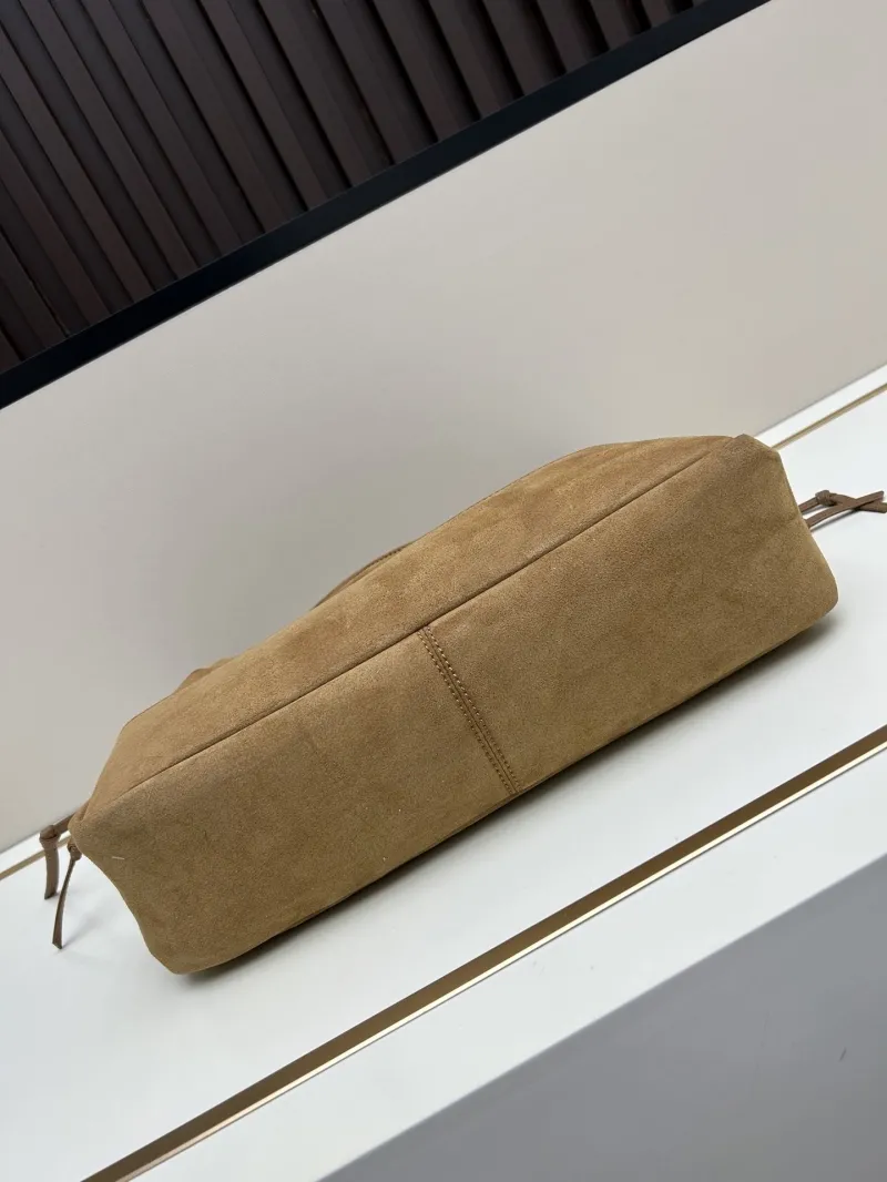 YSL Tan Suede Tote Bag with Pouch Model 122 - Image 6