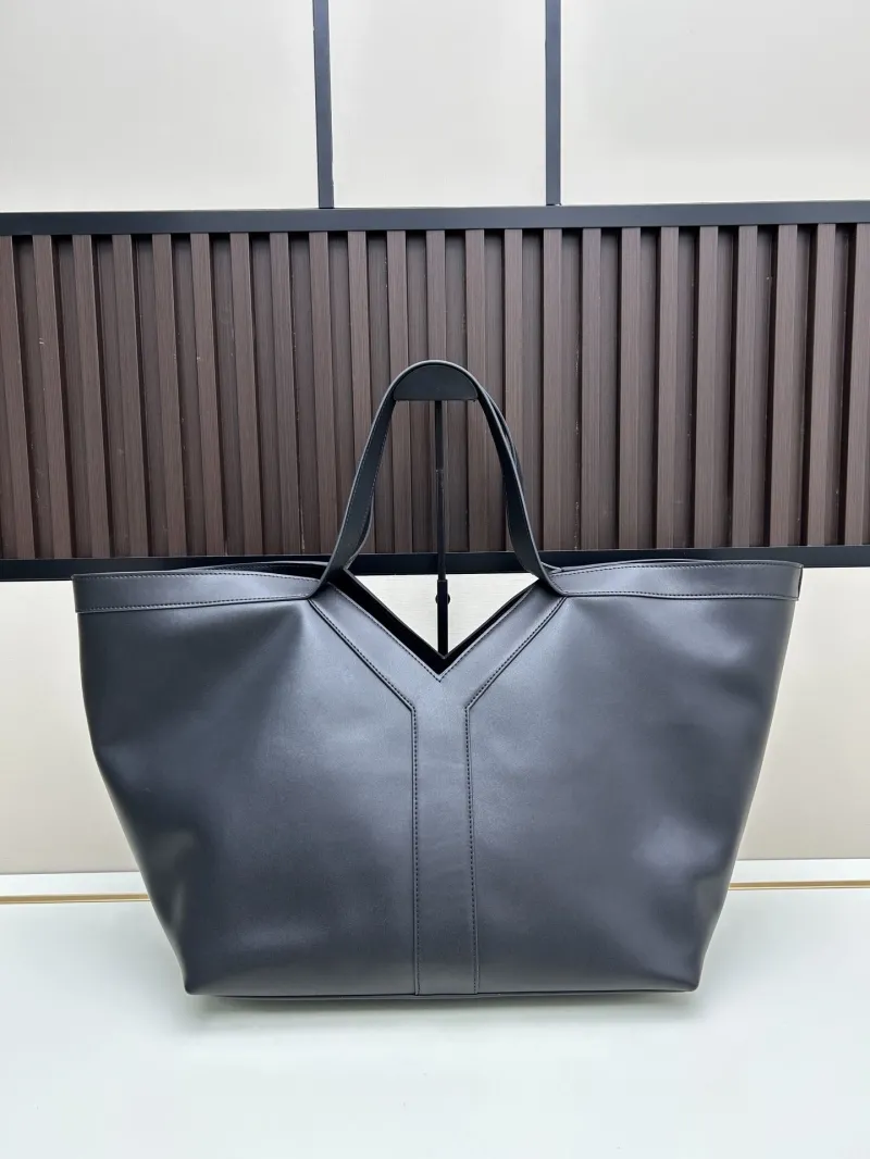 Alternative view of YSL Black Leather Tote Bag