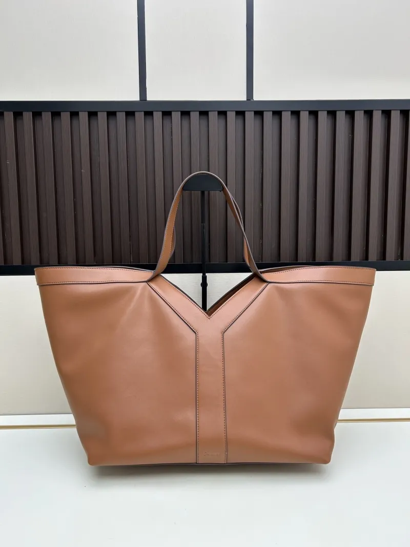 YSL Brown Leather Tote Bag 124