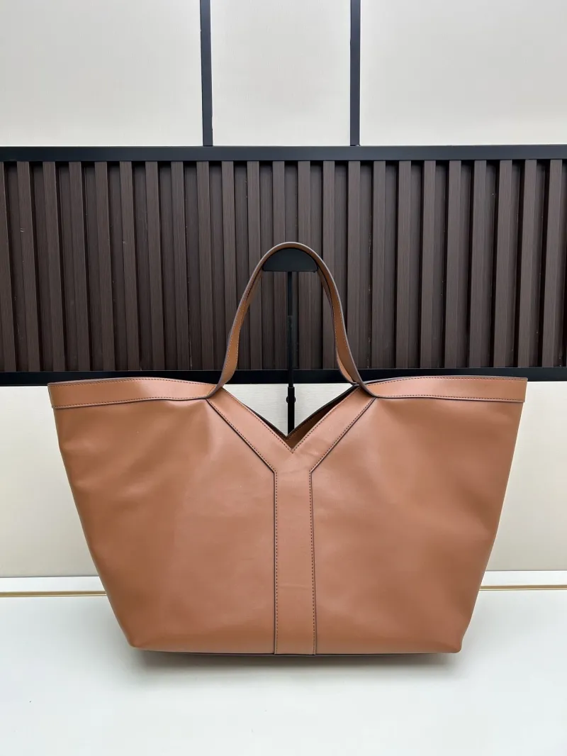 Alternative view of YSL Brown Leather Tote Bag 124