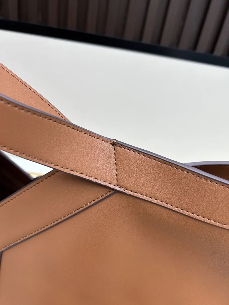 YSL Brown Leather Tote Bag 124 - Image 6