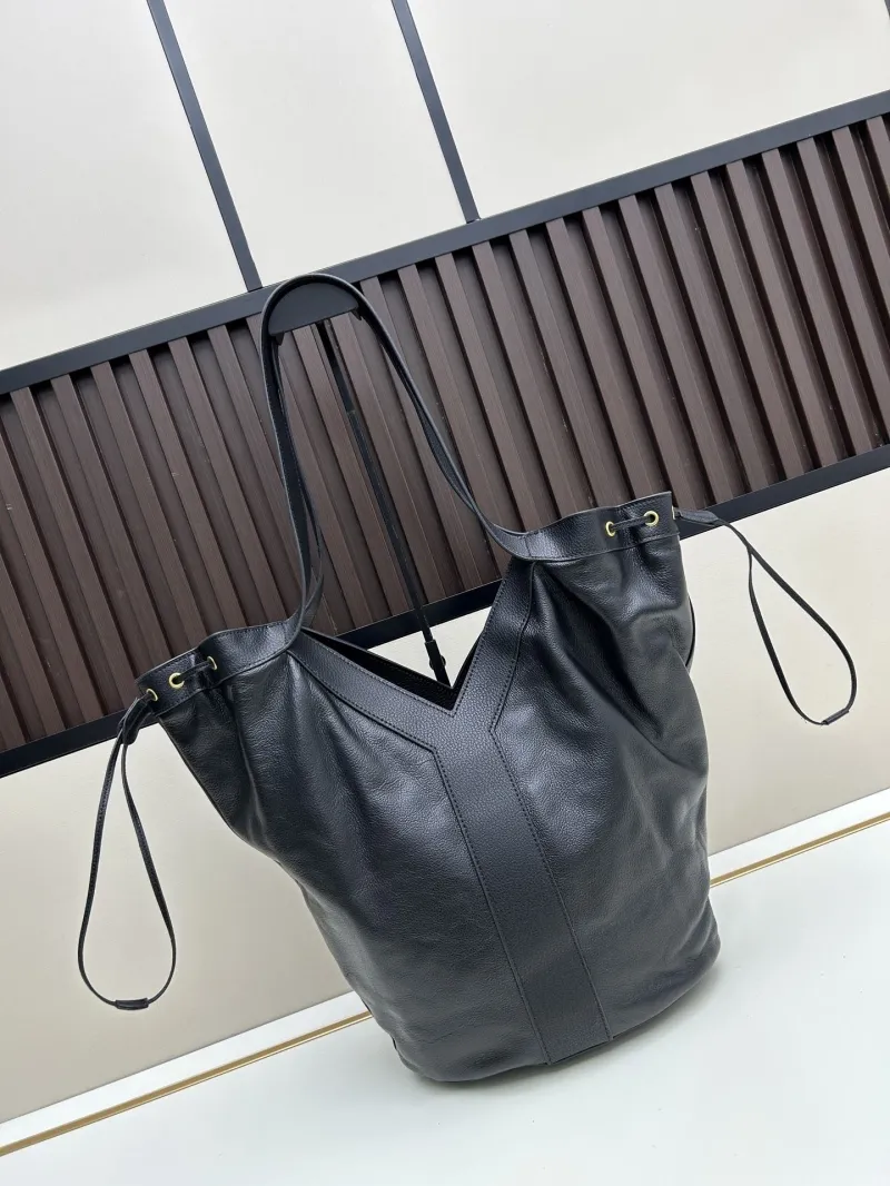 Alternative view of YSL Black Leather Tote Bag 125