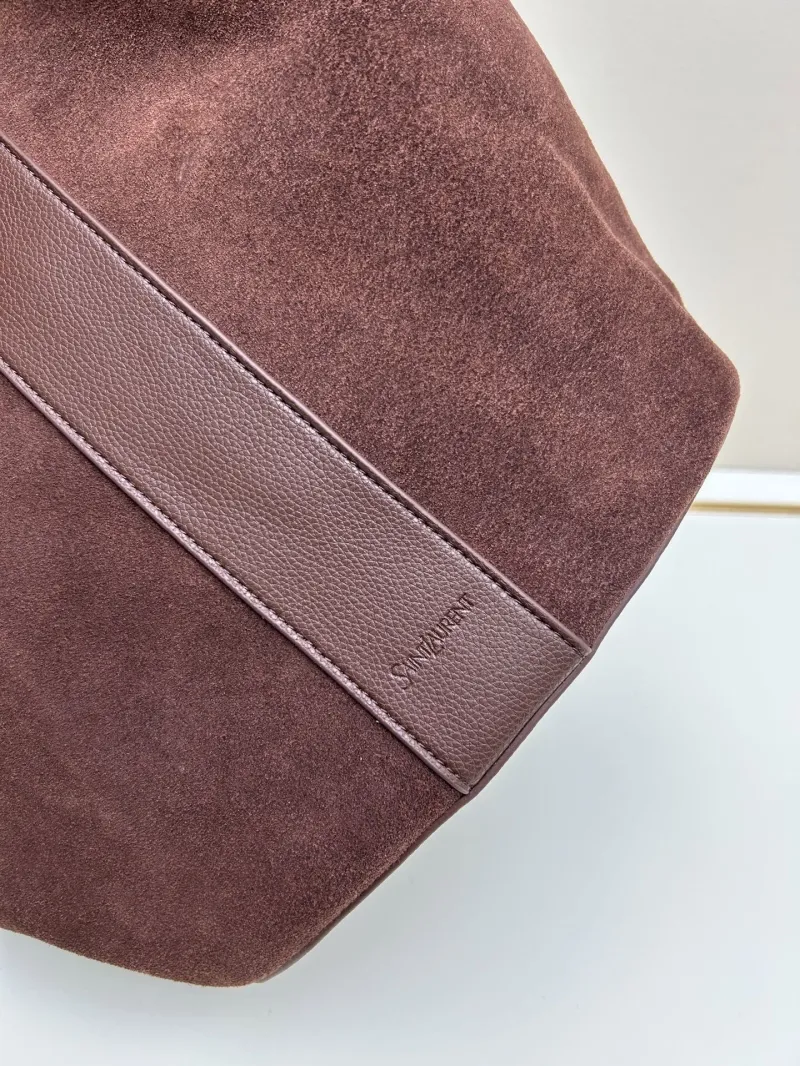 YSL Brown Suede Tote Bag SKU 127 - Image 4
