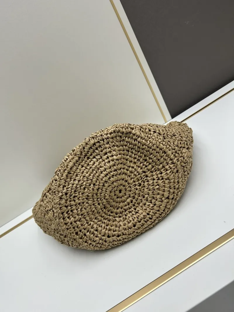YSL Beige Straw Tote Bag SKU 136 - Image 3