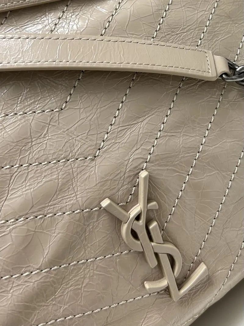 YSL Beige Leather Tote Bag 577999 - Image 5