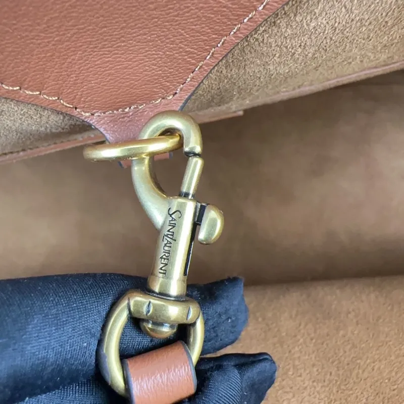 YSL White and Brown Tote Bag 147 - Image 9