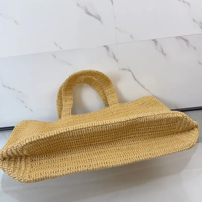 Saint Laurent Natural Beige Straw Tote Bag - Image 8