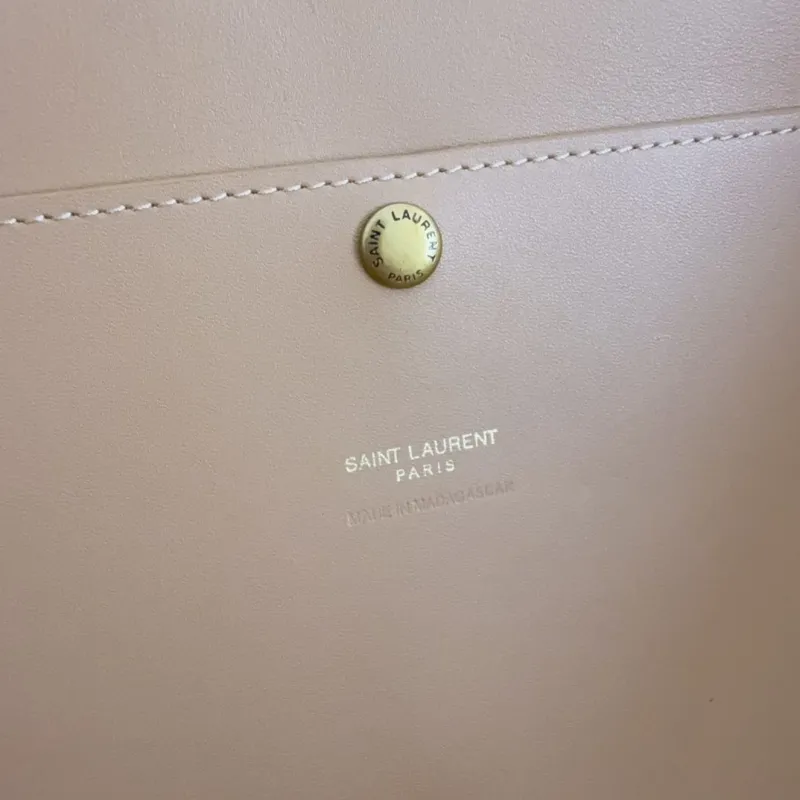 Saint Laurent Natural Beige Straw Tote Bag - Image 7