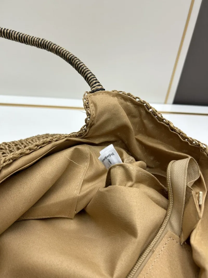 YSL Straw Tote Bag 60129 Beige - Image 7