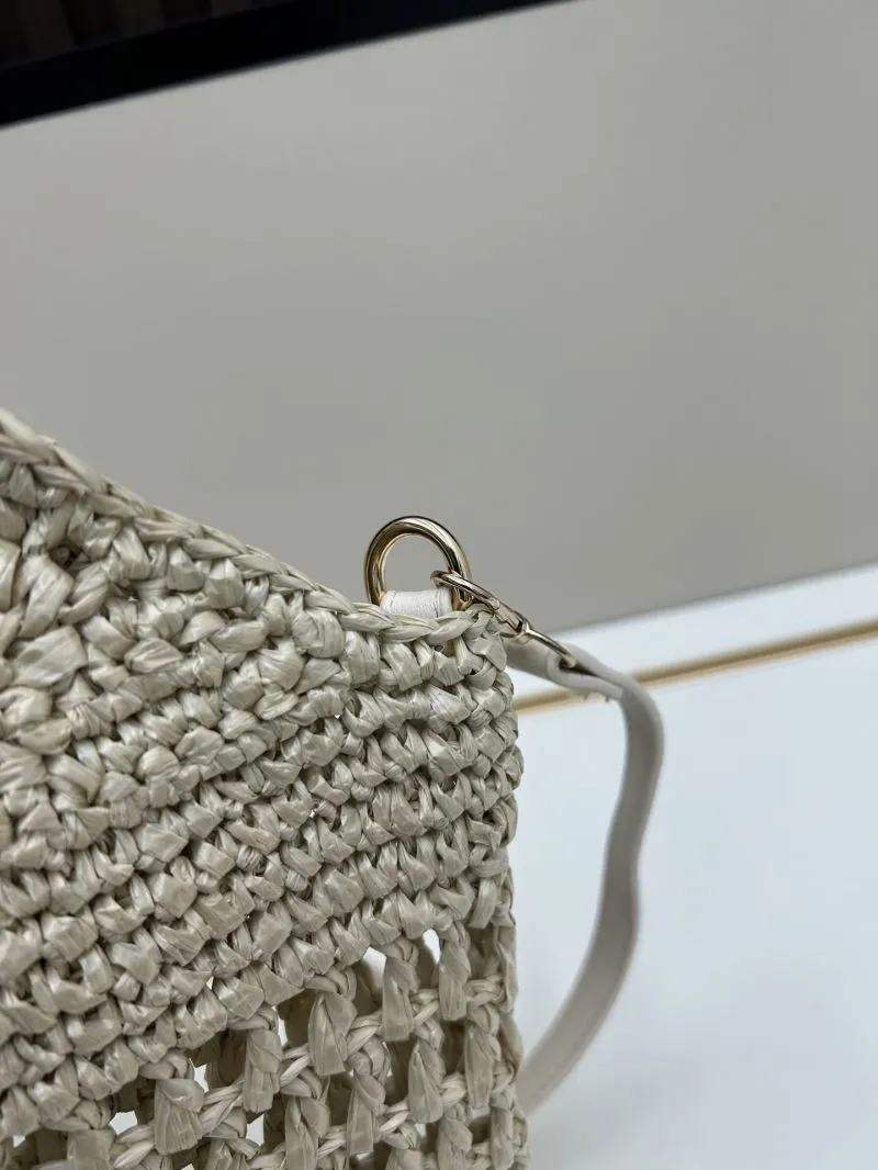 YSL Beige Woven Straw Tote Bag 1811 - Image 4