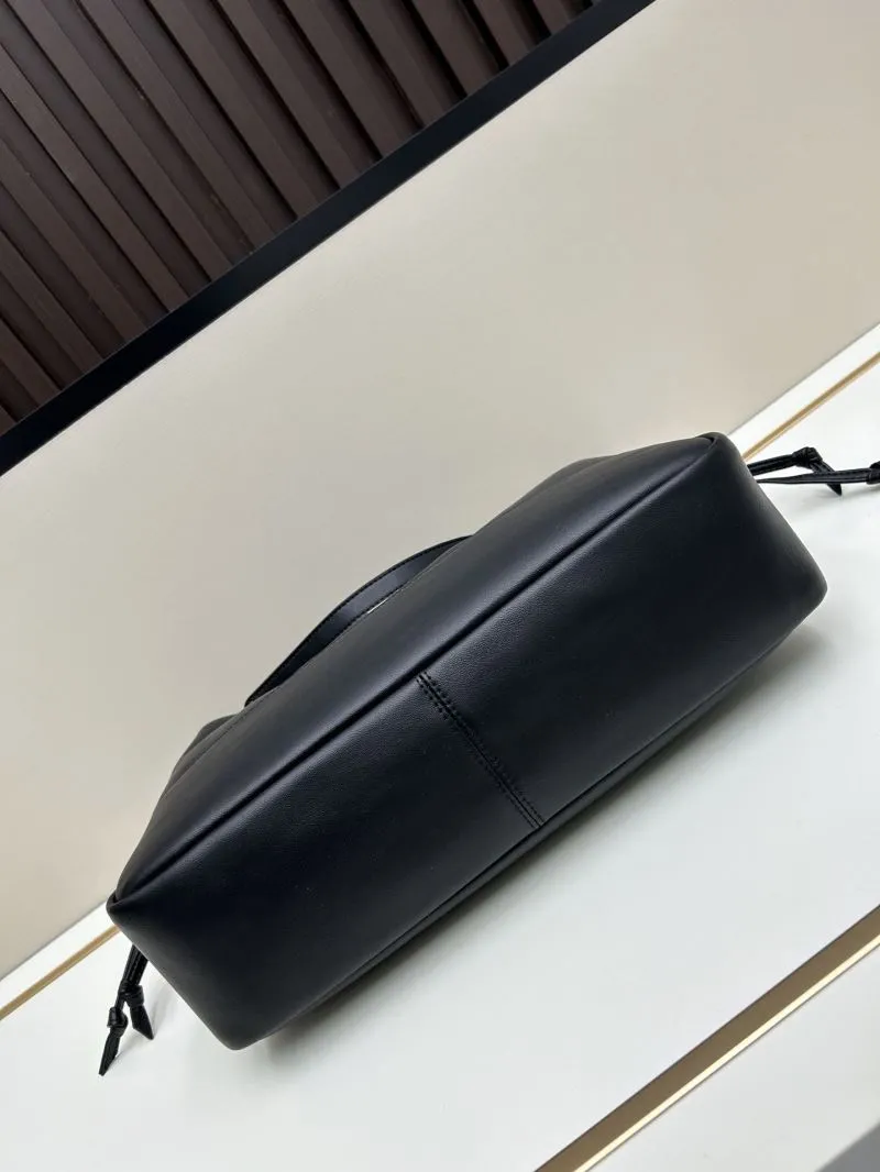 YSL Black Leather Tote Bag with Pouch Model 211 - Image 6