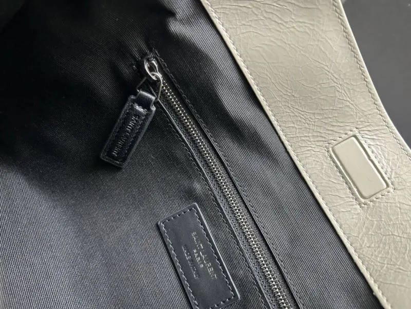 YSL Cream Quilted Tote Bag 577999 - Image 9