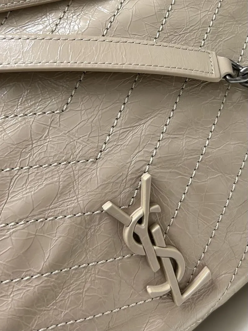 YSL Beige Leather Tote Bag 577999 - Image 5