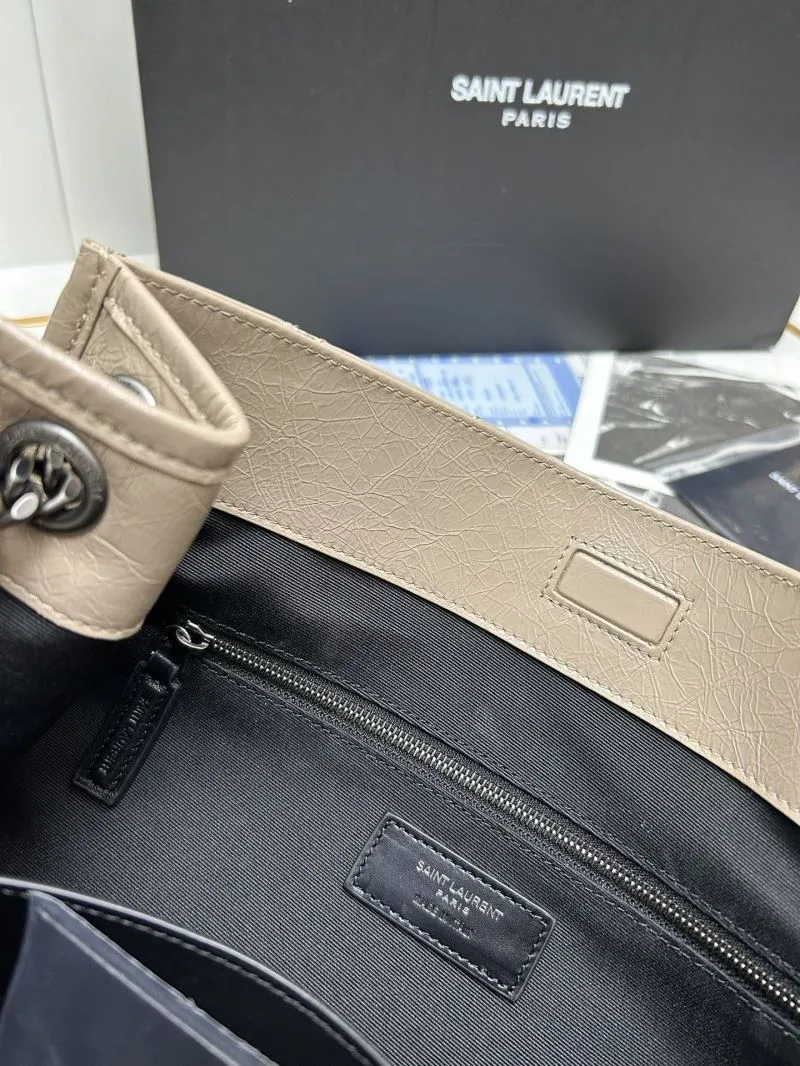 YSL Beige Leather Tote Bag 577999 - Image 8