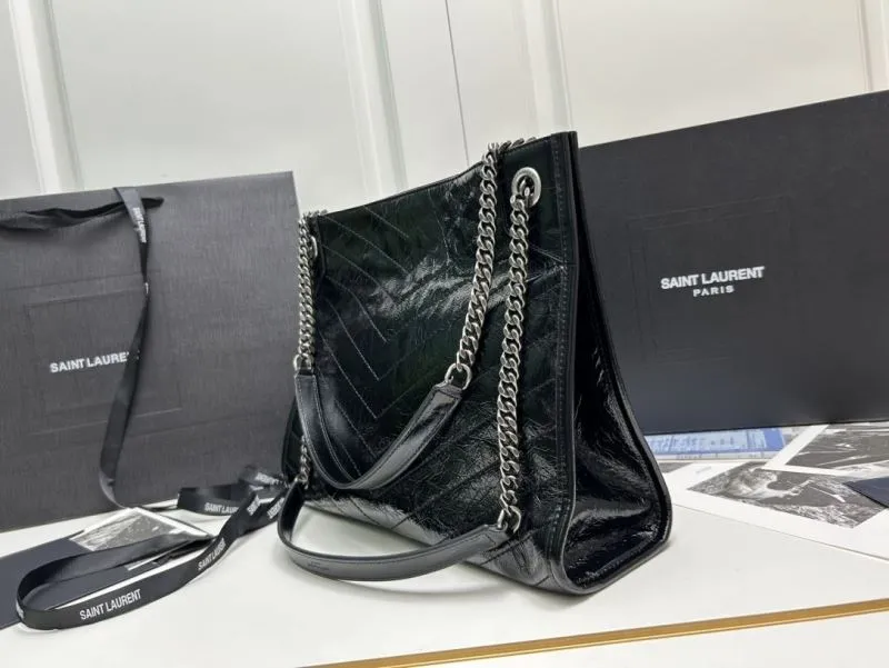 Saint Laurent Black Leather Tote Bag 577999 - Image 3