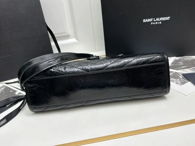 Saint Laurent Black Leather Tote Bag 577999 - Image 7
