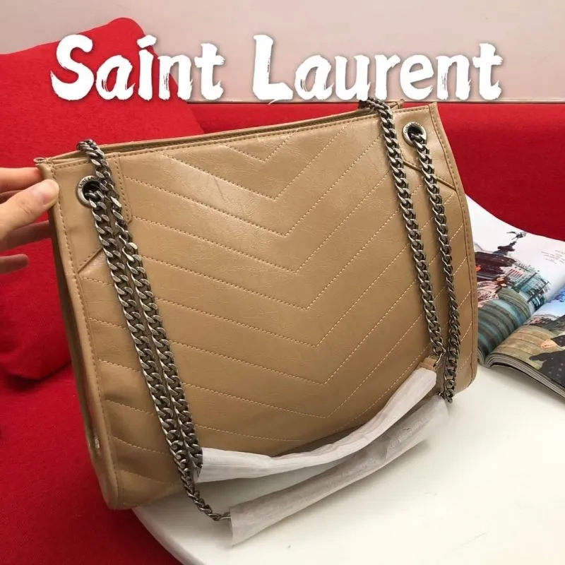 Saint Laurent Beige Chain Shoulder Bag 224 - Image 3
