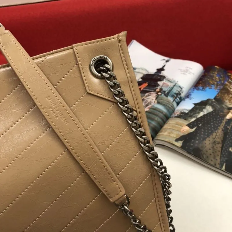 Saint Laurent Beige Chain Shoulder Bag 224 - Image 5