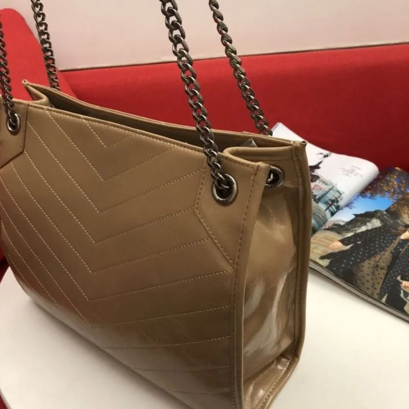 Saint Laurent Beige Chain Shoulder Bag 224 - Image 6