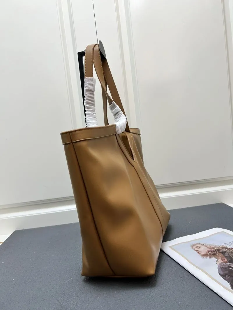 YSL Brown Leather Tote Bag with Pouch Model 1616 - Image 3