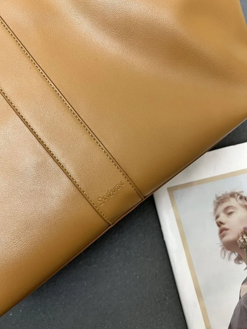 YSL Brown Leather Tote Bag with Pouch Model 1616 - Image 4