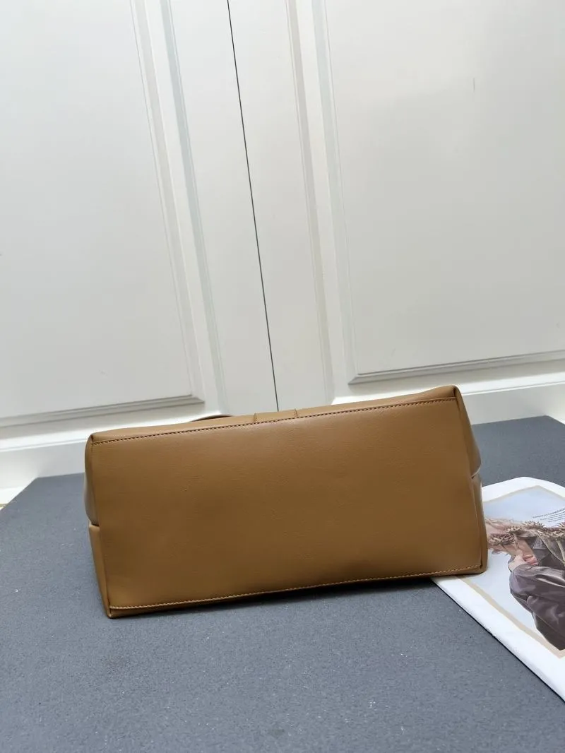 YSL Brown Leather Tote Bag with Pouch Model 1616 - Image 5