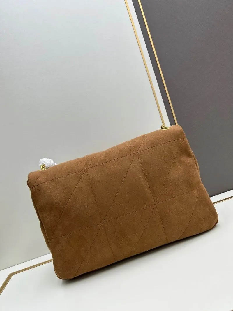 YSL Brown Suede Chain Shoulder Bag 232 - Image 3