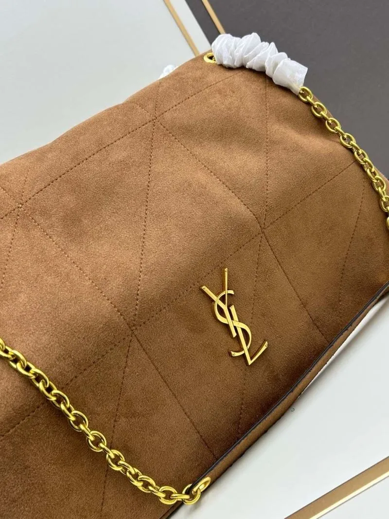 YSL Brown Suede Chain Shoulder Bag 232 - Image 4
