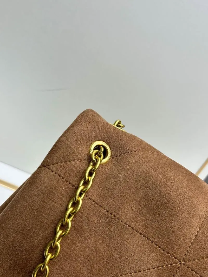 YSL Brown Suede Chain Shoulder Bag 232 - Image 5