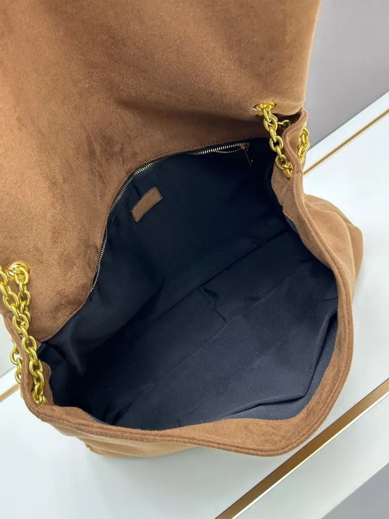 YSL Brown Suede Chain Shoulder Bag 232 - Image 7