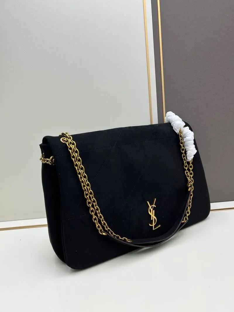Alternative view of YSL Black Suede Chain Shoulder Bag 233