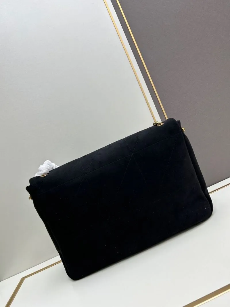 YSL Black Suede Chain Shoulder Bag 233 - Image 3