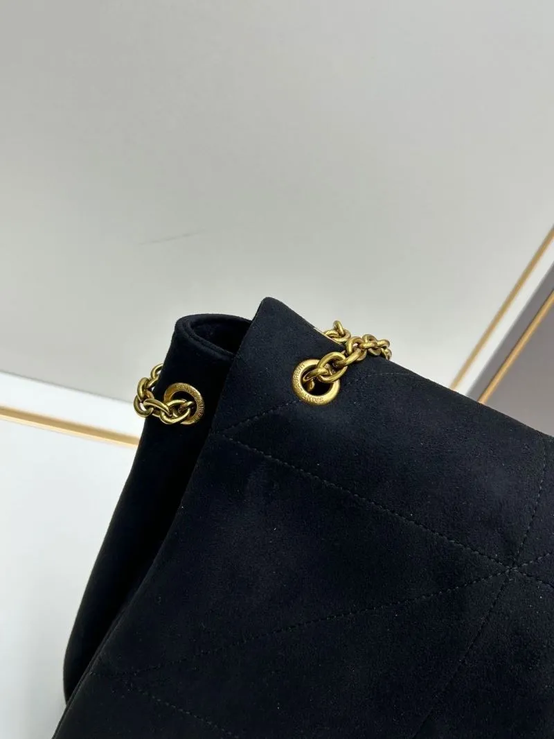 YSL Black Suede Chain Shoulder Bag 233 - Image 6