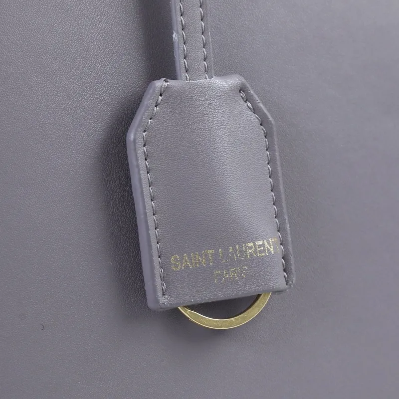 Saint Laurent Gray Tote Bag with Pouch 237 - Image 6