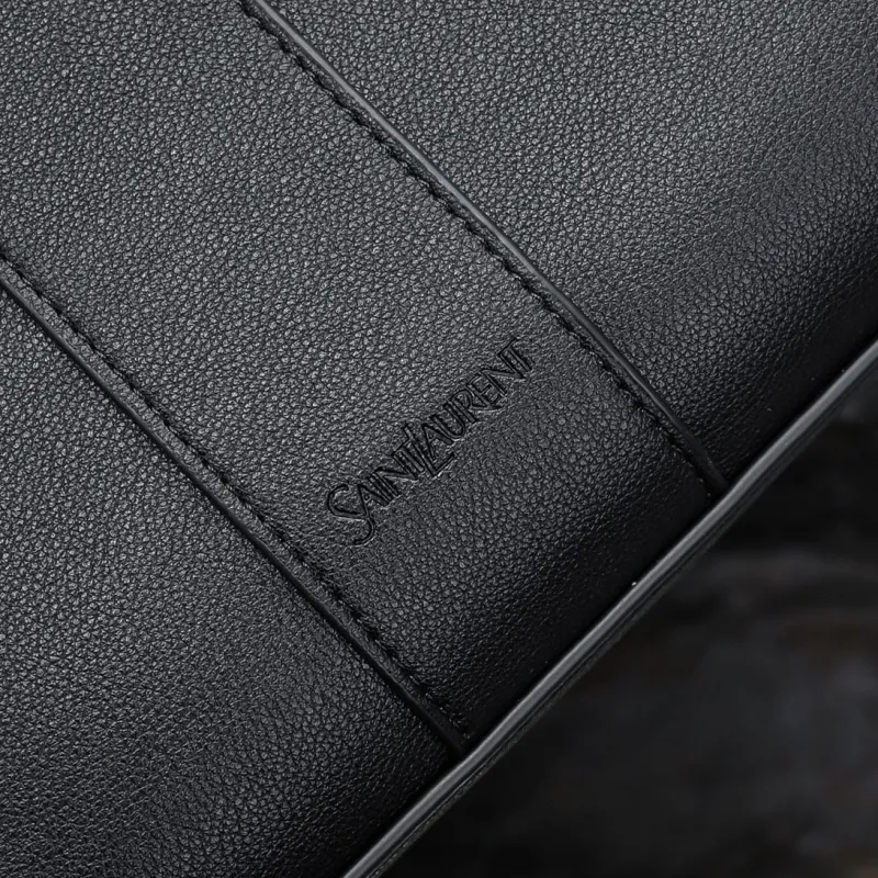 YSL Black Leather Tote Bag 238 - Image 5