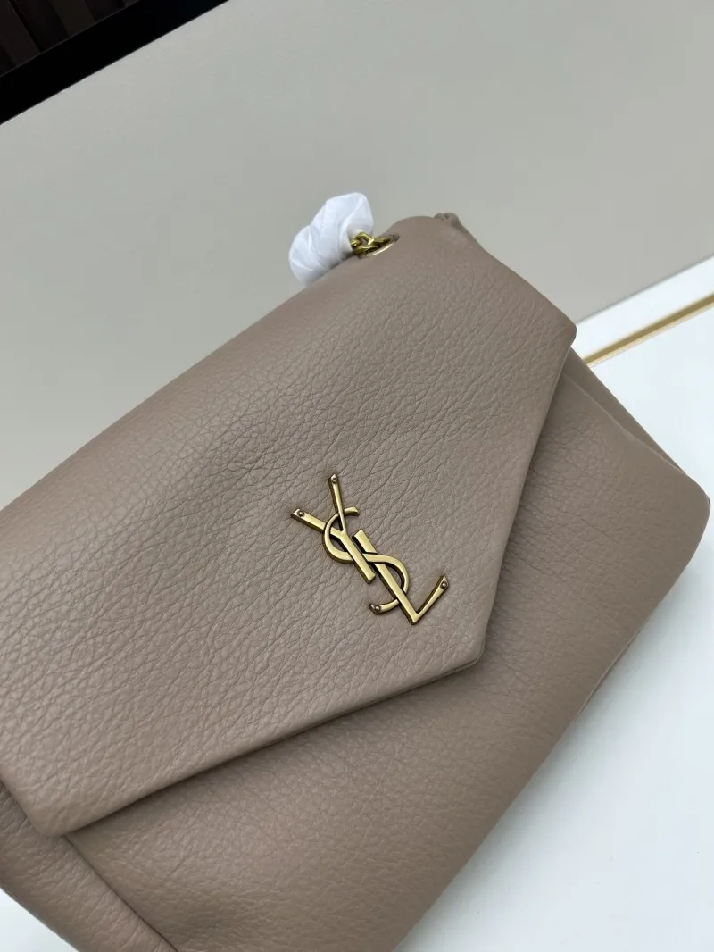 YSL Beige Leather Chain Shoulder Bag 6113 - Image 5