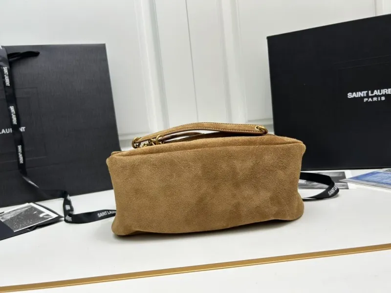 YSL Brown Suede Chain Shoulder Bag 763475 - Image 7