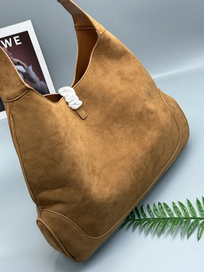 YSL Large Brown Suede Hobo Shoulder Bag - Image 3