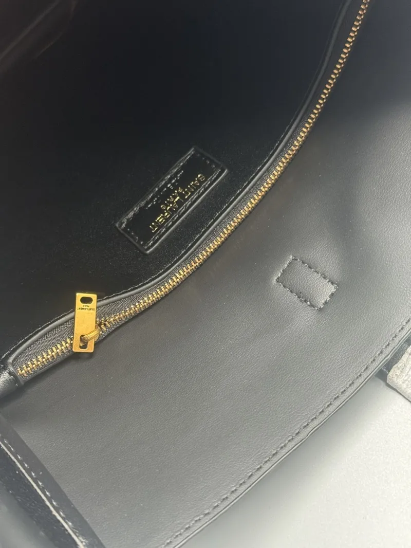 YSL Leopard Print Top Handle Bag - Image 8