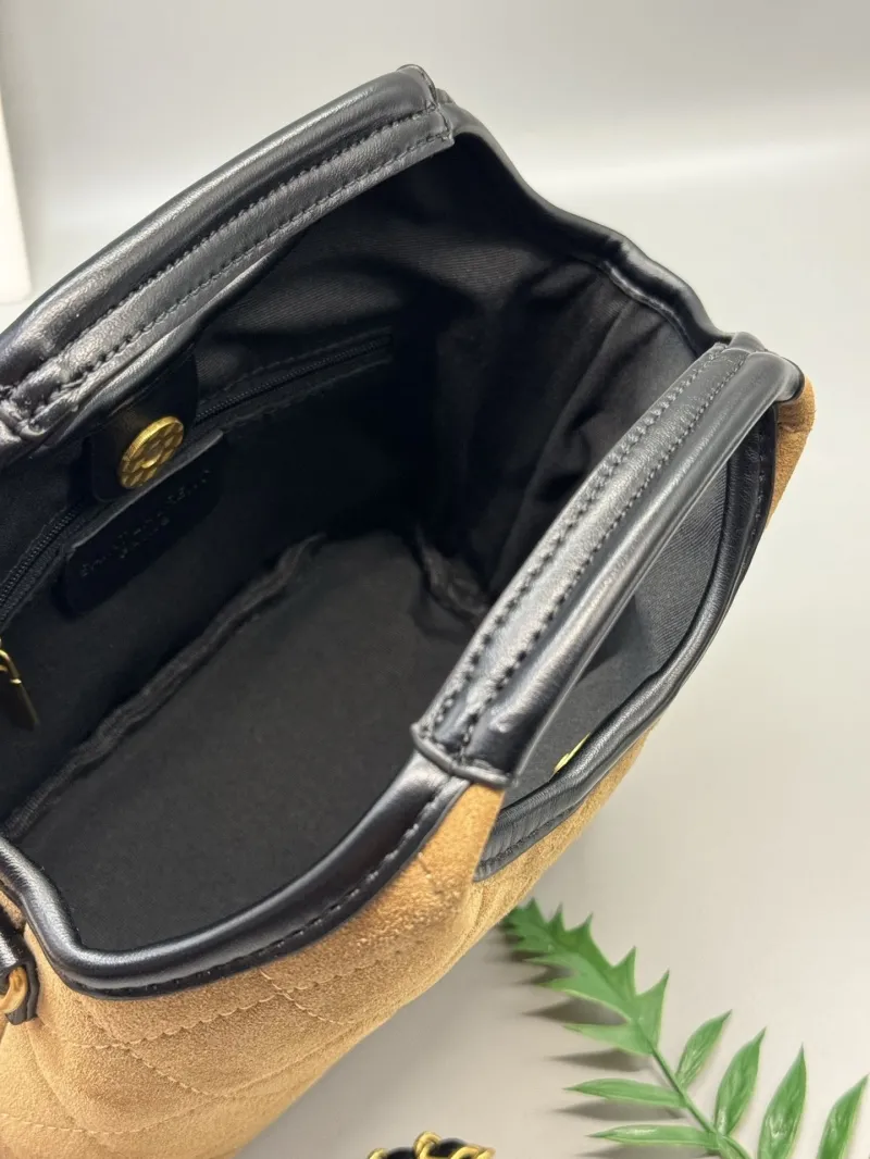 YSL Brown Suede Top Handle Crossbody Bag 28 - Image 7